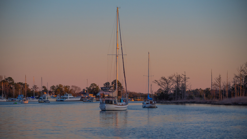 Boats in the harbor of Gerogetown, ssc
