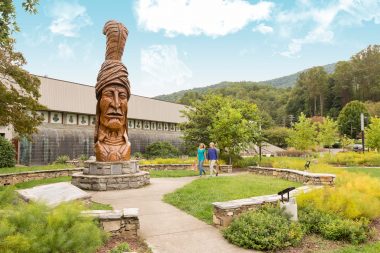 Outside of the Museum of the Cherokee Indian in Cherokee, North Caroline