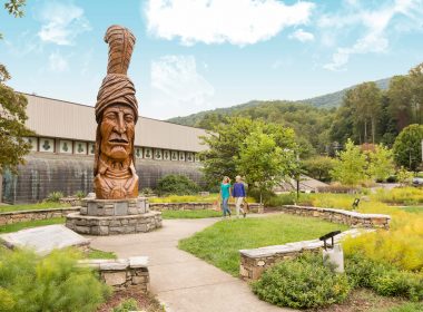 Outside of the Museum of the Cherokee Indian in Cherokee, North Caroline