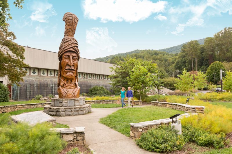 Outside of the Museum of the Cherokee Indian in Cherokee, North Caroline