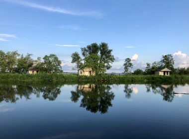 Fishing huts along the the river in the south