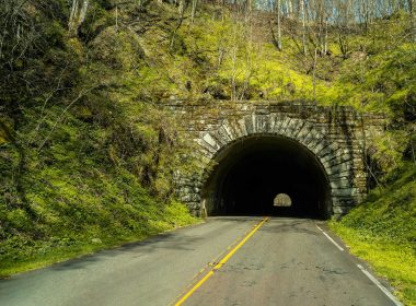 A road tunnel in the Great Smoky Mountains