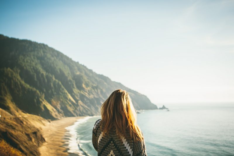 The Pacific Coast at Humbug Mountain State Park in Port Orford, Oregon.