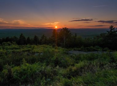 Watching the sunset from atop Mount Agamenticus in Maine.