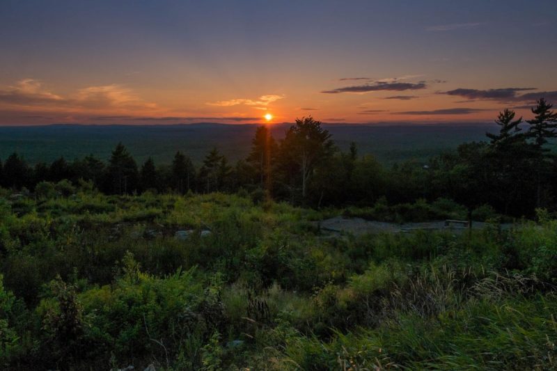 Watching the sunset from atop Mount Agamenticus in Maine.