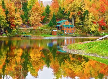 Mount Mansfield during the fall in Vermont.