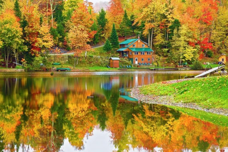Mount Mansfield during the fall in Vermont.