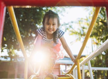 Girl playing at Cedar Beach Park