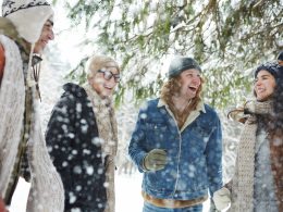 Friends in the snow