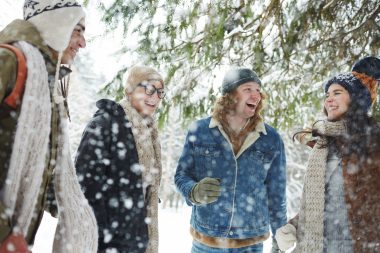 Friends in the snow