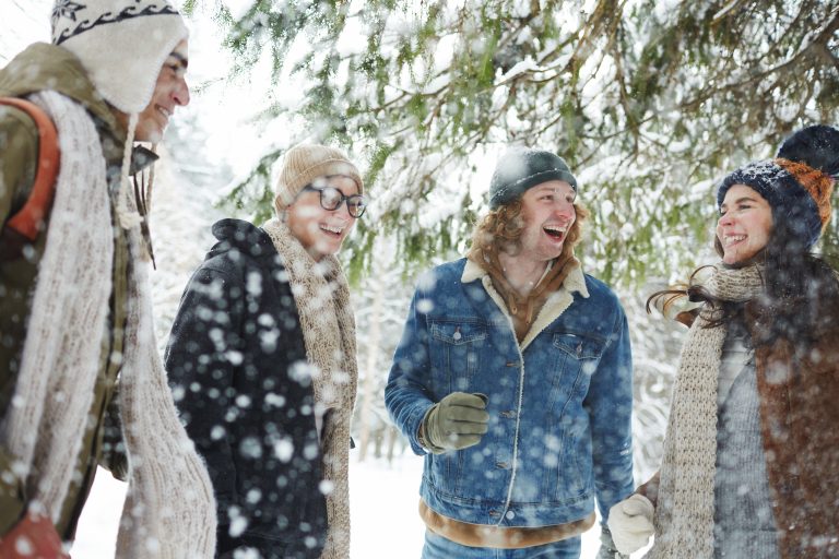Friends in the snow