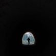 Man walking through Dingess Tunnel