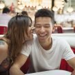 Couple in diner booth in Boston